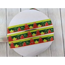 Unbranded Grosgrain Ribbon 7/8" Christmas Printed Ribbon Present Holiday Ribbon