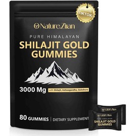 O NATURE.ZIRAN Himalayan Shilajit Gold Gummies for Men & Women | With Ashwagandha, Gokshura & 85+ Minerals | Natural Energy, Vitality & Wellness Supplement