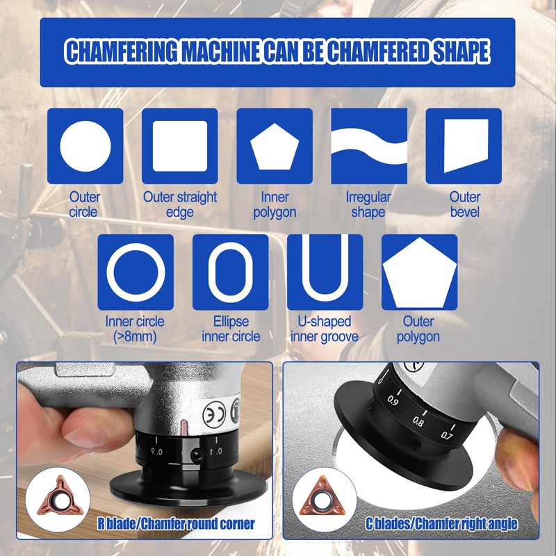 Mini Pneumatic Chamfering Machine, Handheld Chamfering Machine, Pneumatic Chamfering Tool