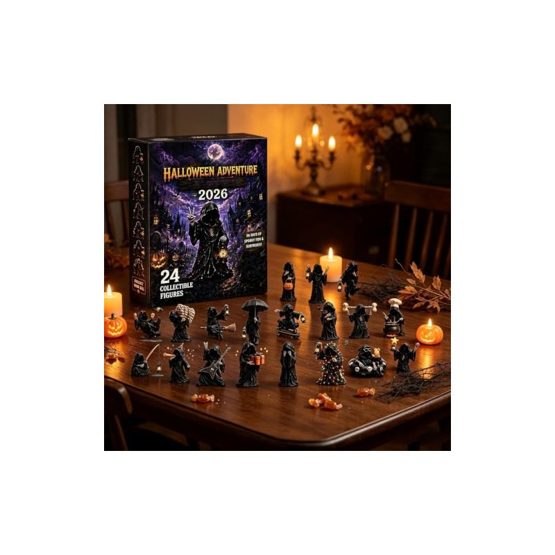 Calendario Cuenta Regresiva Halloween Con Figura Recuerdo Coleccionable
