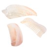 minkissy 3pcs Unique Shell Combs Handmade Portable Pocket Detangling Brushes
