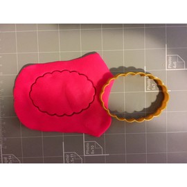 Scalloped oval Cookie Cutter (5 inches)