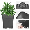 elfinrm Square Planter Nursery Pots 1.36 Gallon Pots for Plants,