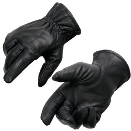 Milwaukee Leather SH734 Men's Black Thermal Lined Leather Motorcycle Hand Gloves W/Sinch Wrist Closure - Medium