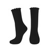 DOOVID Womens Socks Cute Ruffle Socks Cotton Turn-Cuff Frilly Crew