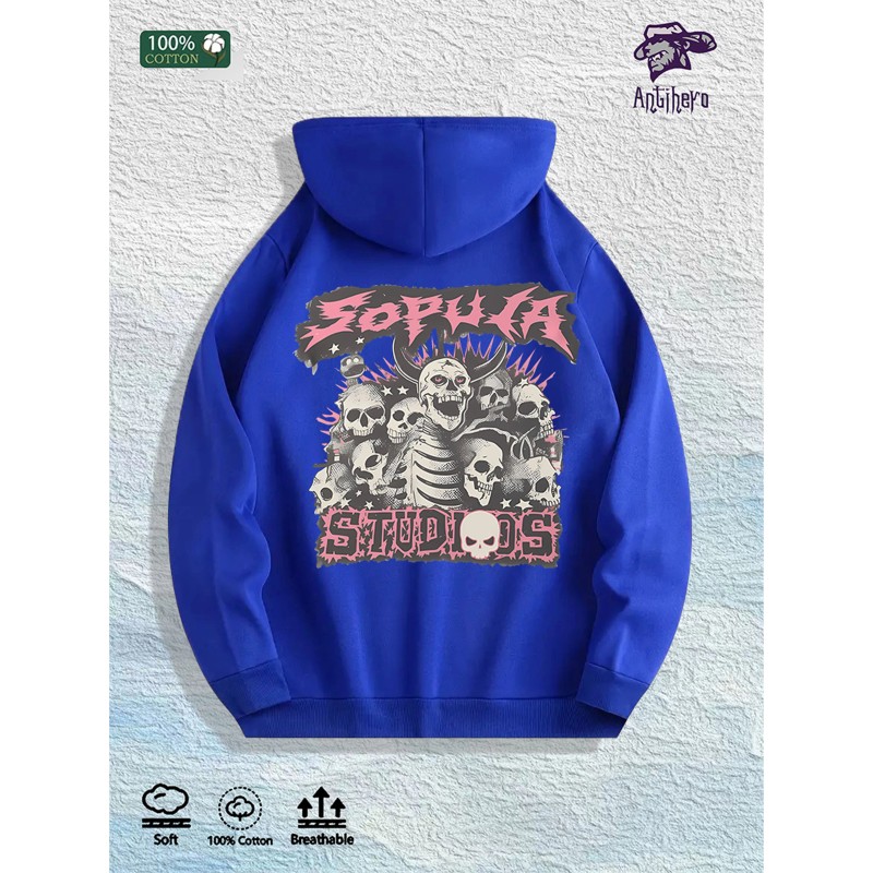 Antihero Sopula Studios Graphic Hoodie 100% Cotton US Warehouse 7