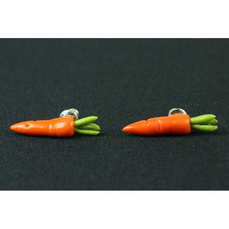 Turnip Carrot Carrot Vegetables Stud Earrings Mini Bling Plug 3D