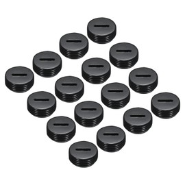 sourcing map Carbon Brush Holder Cap Motor Electric Brush Plastic Cover Thread Black 13mm/0.51 Inch OD Pack of 16
