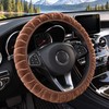 Luxury Plush Steering Wheel Cover, Soft Short-Fur Winter Car Steering
