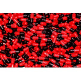 XPRS Nutra Size 3 Empty Capsules - 5000 Count Empty Gelatin Capsules - Pills DIY Capsule Filling - Pure Bovine Pill Gel Caps for Do-It-Yourself Supplements (Black/Red)