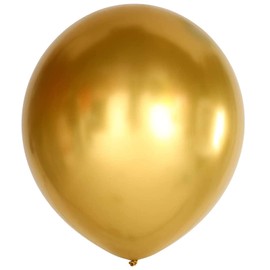 18 Inch 10 Pack Chrome Metallic Gold Balloons KIRIKOU Big Large Round Helium Thick Latex Balloons for Birthday Wedding Baby Shower Graduation Party Decoration