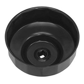 Sealey VS7120 Oil Filter Cap Wrench Ø90mm x 15 Flutes - Jaguar/Land Rover, Black