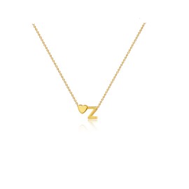 CAROVO Gold Initial Necklaces for Women, Dainty Gold Letter Z Initial Pendant Necklace Simple Cute Initial Necklaces Jewelry Gifts for Women Valentines Gifts