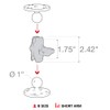 RAM Mounts RAP-B-201U-A Composite Double Socket Arm - Short Arm