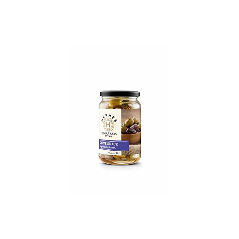 Hermes Dimarakis Olive Snack with Greek herbs imported from Greece,