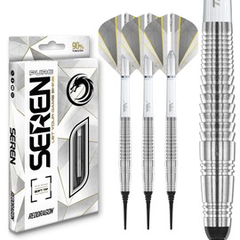 RED DRAGON Darts - Seren Pure 4-90% Tungsten - 18g Barrel / 20g Full Weight Professional Soft Tip Dart Set with Dart Flights and Dart Shafts