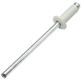 AERZETIX - C48079 - Set of 50 Blind Rivets Standard Blind Rivets Diameter 4 x 10 mm - Colour Grey White RAL 9002 - DIN 7337 - Pop Rivets - Rivets with Unbreakable Bar - Made of Aluminium Steel