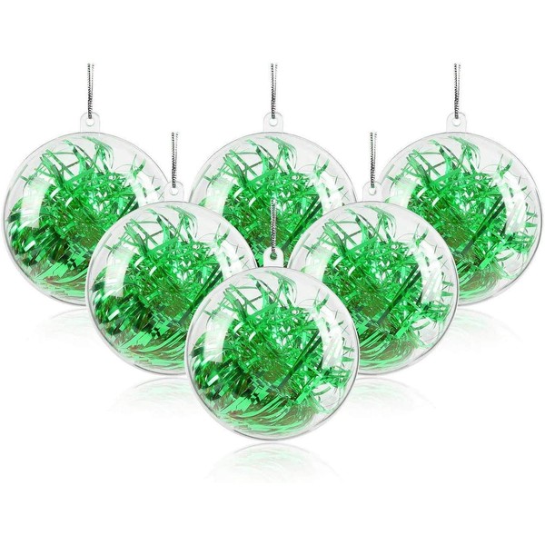 ZOYUBS Clear Hollow Ball Christmas Ball Tree Ornament Ball Christmas Ornament Ball Christmas Tree Ornament Transparent Resin Plastic Ball Decoration Ball Decoration Ball Tree Decoration Capsule Clear