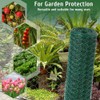 HCFGS Chicken Wire,0.6in Hexagonal Green Floral Chicken Wire Mesh PVC