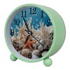 Sea Coral Shells Silent Analog Alarm Clock with Light, Easy