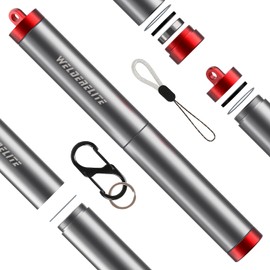 WelderElite Red Storage Tube for TIG Tungsten Electrode - Customized to Fit WT20 Welding Tungsten Rods (tungsten electrodes not included) 1-Pack