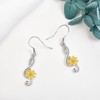 Music Note Earrings 925 Sterling Silver Sunflower Treble Clef Earring