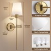 Bicrink Battery Operated Wall Sconces Set of 2, Wireless Rechargeable