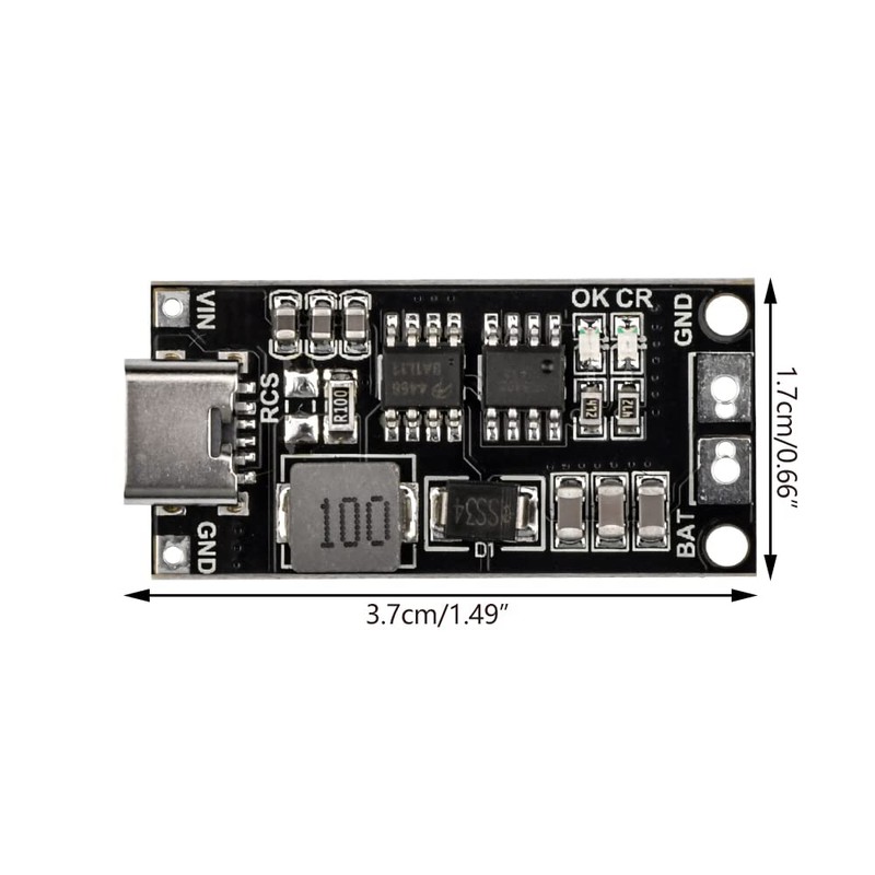 Adeept Type C BMS 2S 2A 18650 21700 3.7V Lithium