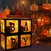 Baby First Halloween Decorations Balloons Boxes 4 Pcs Letter Blocks