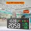 Tuya WiFi Decibel Meter 4in1 Temperature Humidity Decibel Test Alarm