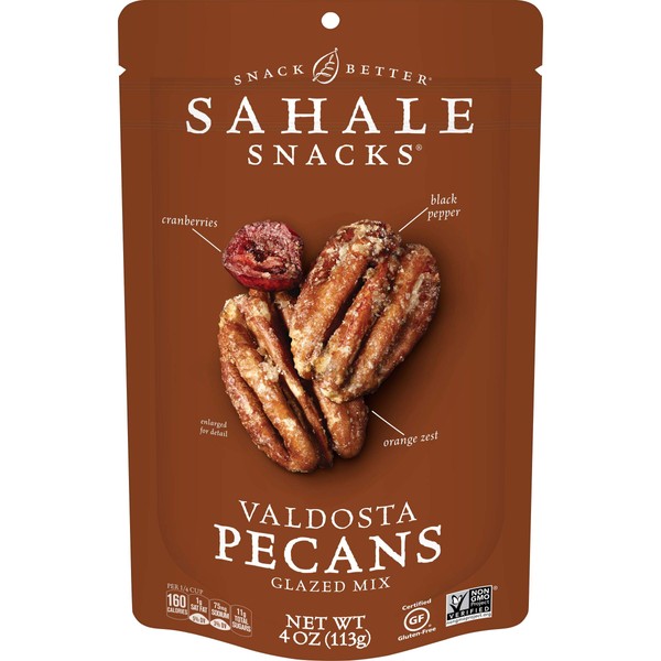 Sahale Snacks Valdosta - Mezcla esmaltada de pecanas, 4 onzas (paquete de 6)