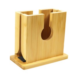 YQWIN Bagel Slicer Holder Bagel Cutter Wood Bagel Slicer Holder for Small & Large Bagels Buns, English Muffins, Anti-Slip Bread Cutter, Cutting Groove, 5.9 x 5.3 x 3 in