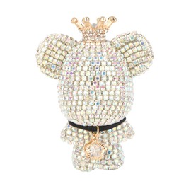 Car Air Freshener for Vent Decoration Bling Rhinestone Bear with Clip and Fragrance Tablet Car Interior Hanging Accessories for Car Air Vent Clip Decoration