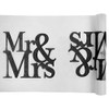 Santex Mr & Mrs Table Runner, Fabric, White, 500 x