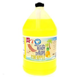 Hypothermias Pineapple Ready to Use Gallon (128 Fl. Oz) Hawaiian Snow Cone Flavors Syrup - Shaved Ice, 100% Pure Cane Sugar