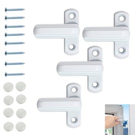 Bessy shop Window Sash Jammer,4 Pcs Jammer Locks,Plastic Sash Jammers,Extra Security Sash Locks,for Home Safety,Child and Pet Protection,for PVC/uPVC Windows and Doors(White)