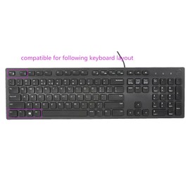 UHamn Keyboard Skin Compatible with Dell KB216 / KM636 Keyboard & Dell Optiplex 5250 3050 3240 5460 7450 7050 & Dell Inspiron AIO 3475 3670 3477 All-in one Desktop – Ombre Blue