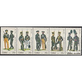 South Africa - Ciskei 65-69 five strips (complete.issue.) unmounted mint/never hinged ** MNH 1984 Uniforms (Stamps for collectors) Uniforms/costumes