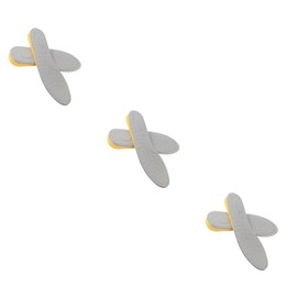 Baluue 3 Pairs Height Increase Insoles 3.5cm Lift Eva Pads for Men Women Comfortable Grey Suitable for Sizes 43-44