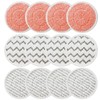 BIHARNT 12 Pack Microfiber Steam Mop Pads Replacement Compatible with