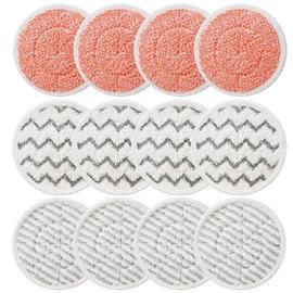 BIHARNT 12 Pack Microfiber Steam Mop Pads Replacement Compatible with Shark Steam and Scrub Steam Mop S8001 S8201 S8201UK S8201UKCP S6002UK S7201UK