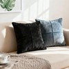 SBWLKJ Suede Upholstery Fabric Black 64"×40" Double-Side Smooth Material
