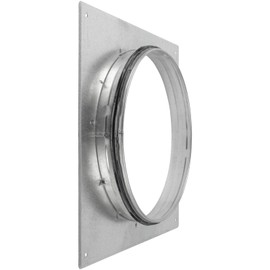 HVAC OV 10" Inch Wall and Ceiling Mount - Duct Connector Flange with EPDM Rubber Seal - Adapter Plate for Round Tubes - Rust Resistant - Ideal for Extractor Fans, Dryer Vent and Cooker Hoods