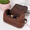 PU Leather Toiletry Bag Large Capacity Travel Organizer Bag with