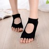 4 Pairs Women Low Rise Non Slip Yoga Toeless Socks
