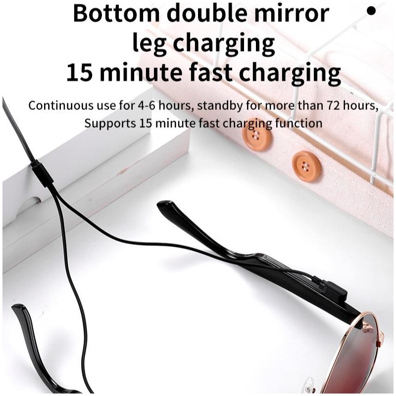 Smart Glasses Wireless Bluetooth Call Music Outdoor Sunglasses Anti-Blue Eyeglasses