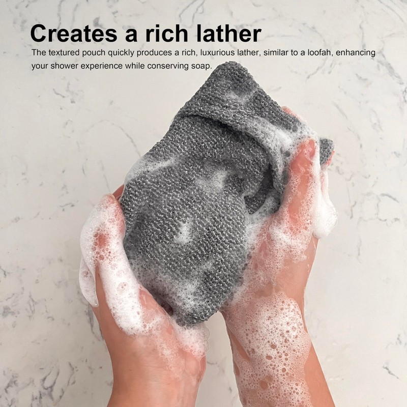 Beiskll 2 Pack Soap Bag Deep Roughness,Exfoliating Soap Saver Pouch,Bar
