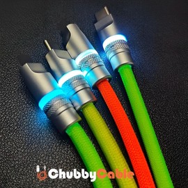 Neon Chubby - New Spring Charge Cable Coiled Charging Cable for Carplay USB C Spiral Fast Charger Cable and Sync for Smart Phone,Tablet, Light Blue+Light Green, USB-A to Type-C, 2.29FT-3.6FT