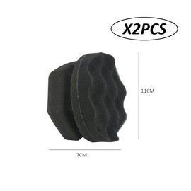 Pack of 2 Large Waxed Cotton, Tyre Shine Applicator, Car Tyre Brush, Composite Polishing Sponge, Tyre Shine Brush, Tyre Applicator, Applicator Pad, Suitable for Car Polishing