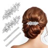 Hebterrka Pack of 4 Hair Clips for Women Rhinestone Hair Clips Hair Clips Women's Hair Clip Hair Clips Hair
